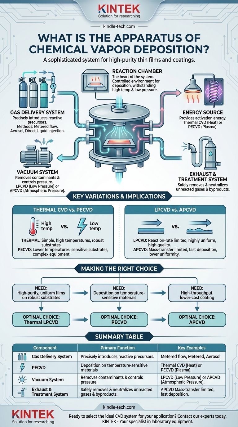ما هو جهاز الترسيب الكيميائي للبخار؟ المكونات الأساسية لترسيب الأغشية الرقيقة دليل مرئي