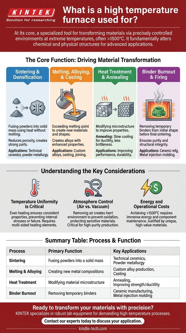 A cosa serve un forno ad alta temperatura? Una guida alla trasformazione dei materiali Guida Visiva