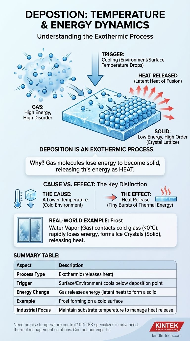 هل تزداد درجة الحرارة أم تنخفض أثناء الترسيب؟ فهم الديناميكا الحرارية لتغير الطور دليل مرئي