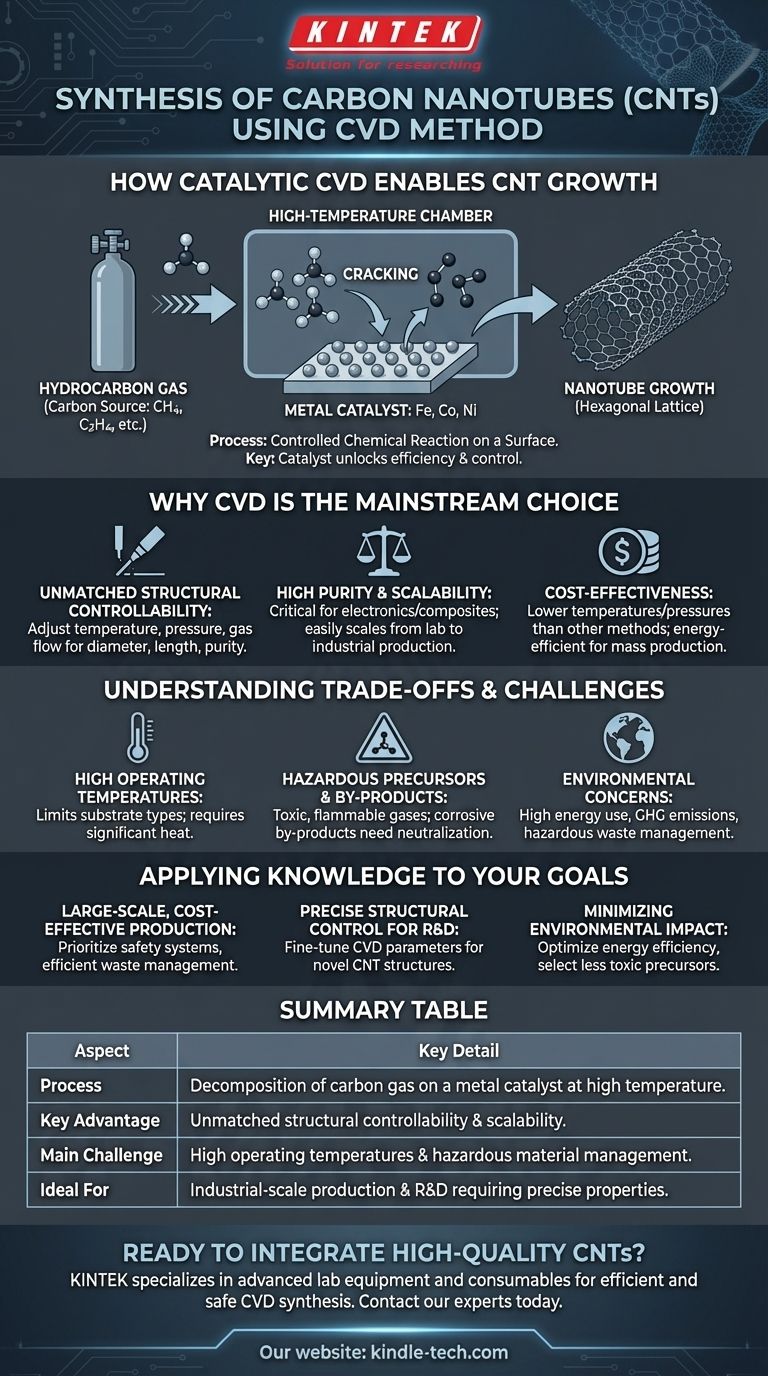 CVD 방식을 이용한 CNT 합성이란 무엇인가요? 고품질 탄소나노튜브를 효율적으로 성장시키세요 시각적 가이드
