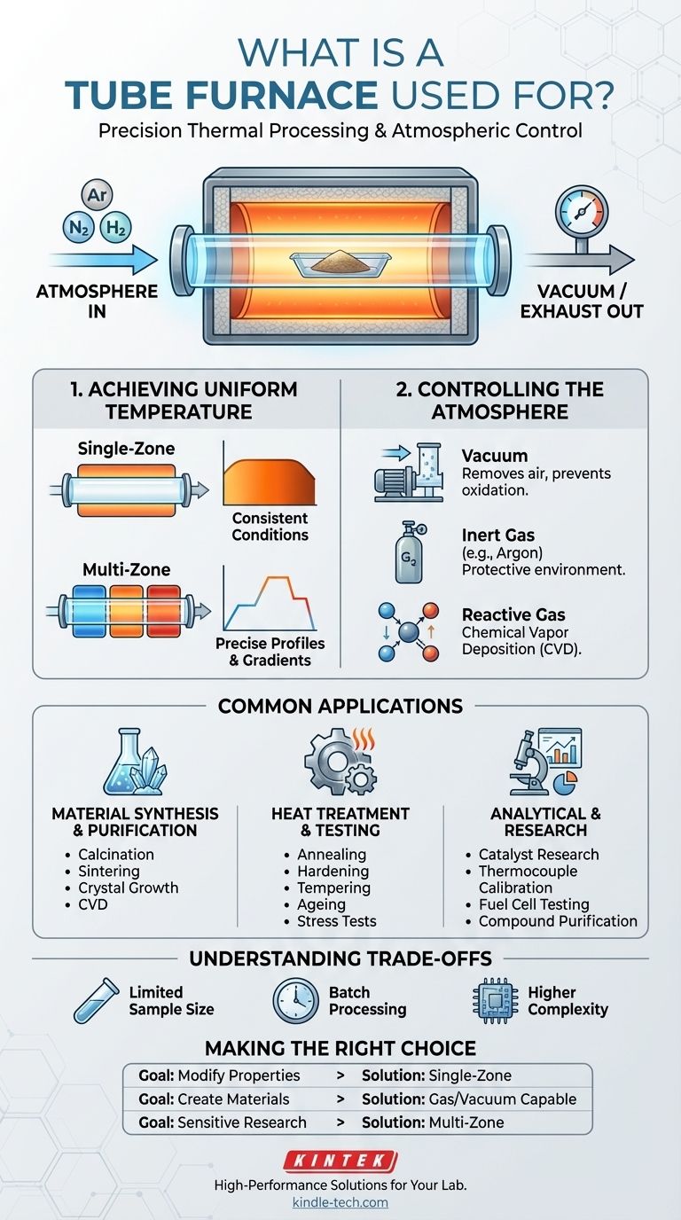 チューブ炉は何に使われますか？材料合成および分析のための精密加熱 ビジュアルガイド