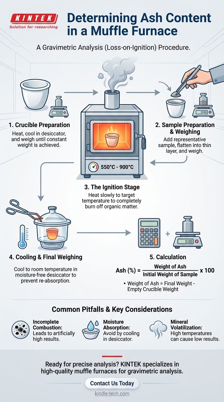 머플로에서 회분 함량은 어떻게 결정되나요? 중량 분석법을 마스터하세요 시각적 가이드