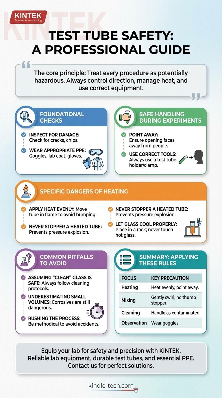 使用试管时有哪些安全注意事项？基本实验室安全指南 图解指南
