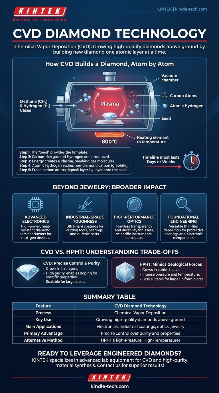 Was ist die CVD-Diamanttechnologie? Hochwertige, synthetische Diamanten für Ihre Anwendungen züchten Visuelle Anleitung