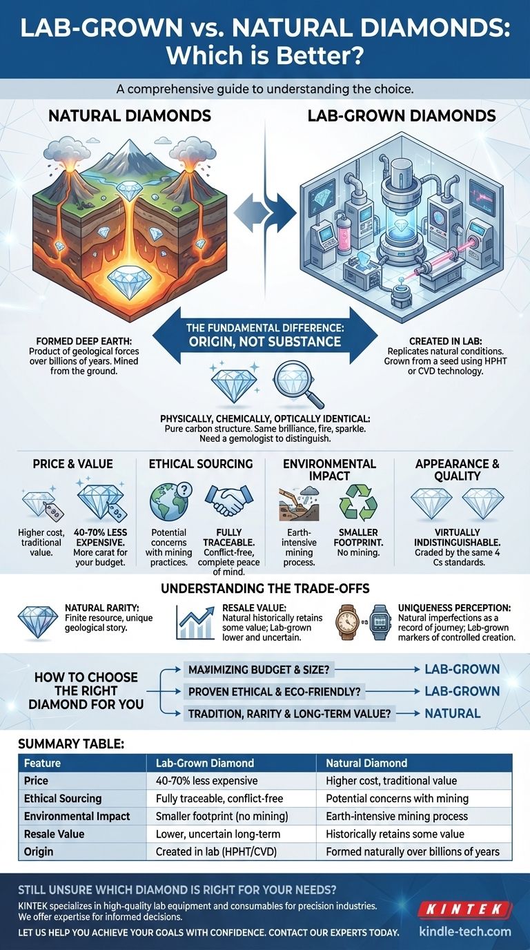 Which is better lab grown or natural diamond? A Clear Guide to Choosing Your Perfect Stone Visual Guide