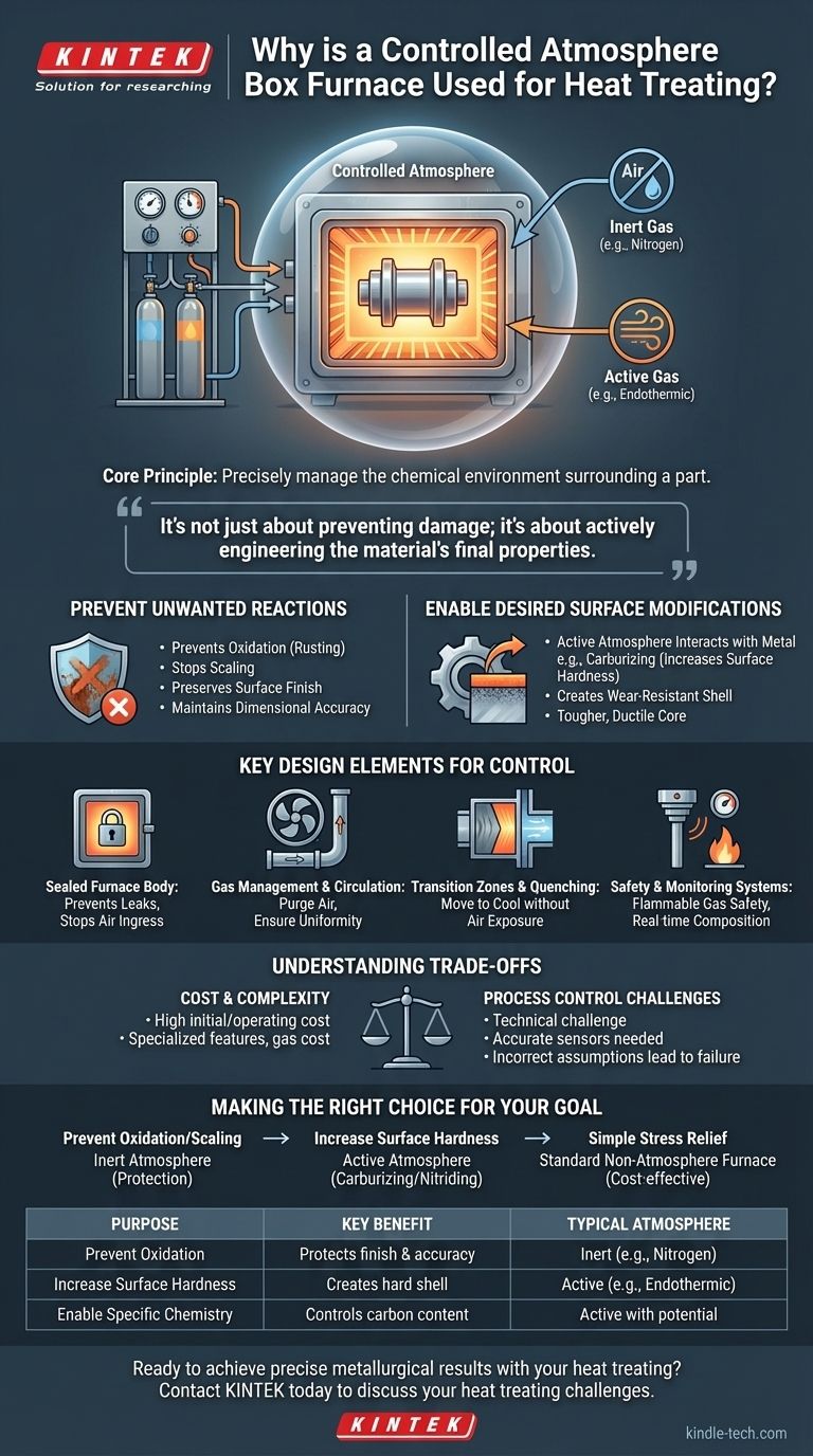 Perché si usa un forno a muffola ad atmosfera controllata per il trattamento termico? Per ingegnerizzare con precisione le proprietà dei materiali Guida Visiva