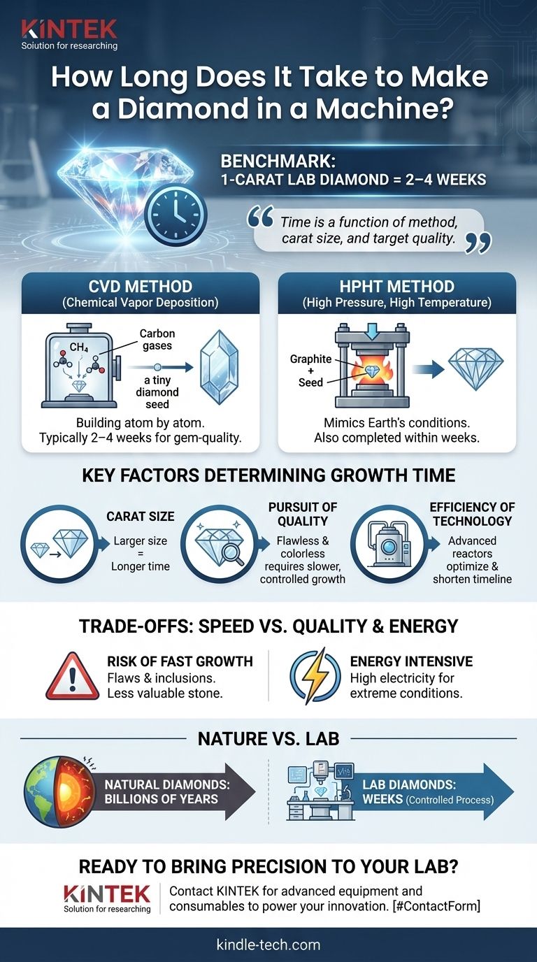 ¿Cuánto tiempo se tarda en crear un diamante en una máquina? De semanas a miles de millones de años Guía Visual