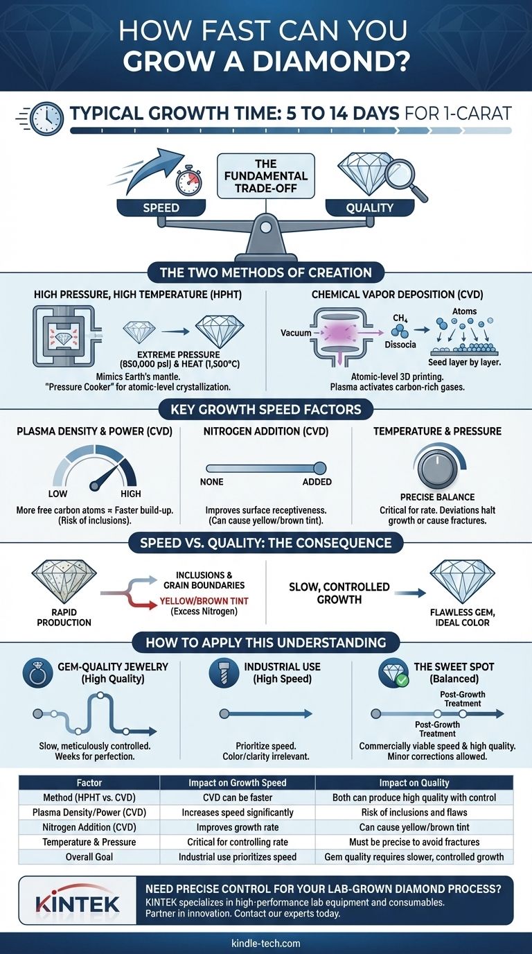 ما مدى سرعة نمو الماس؟ المفاضلة الحاسمة بين السرعة والجودة دليل مرئي