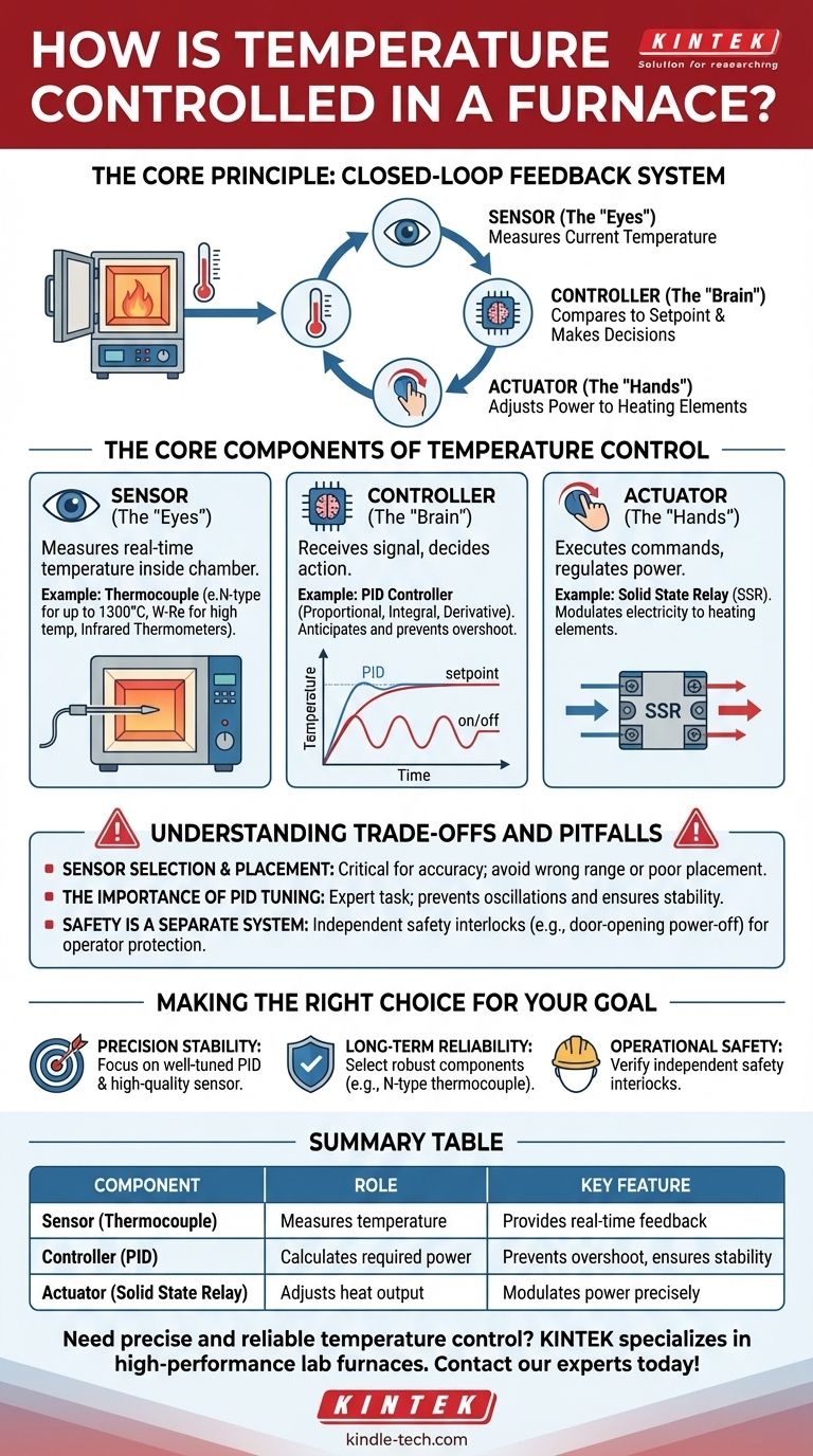 Come viene controllata la temperatura in un forno? Padroneggiare la gestione termica di precisione Guida Visiva