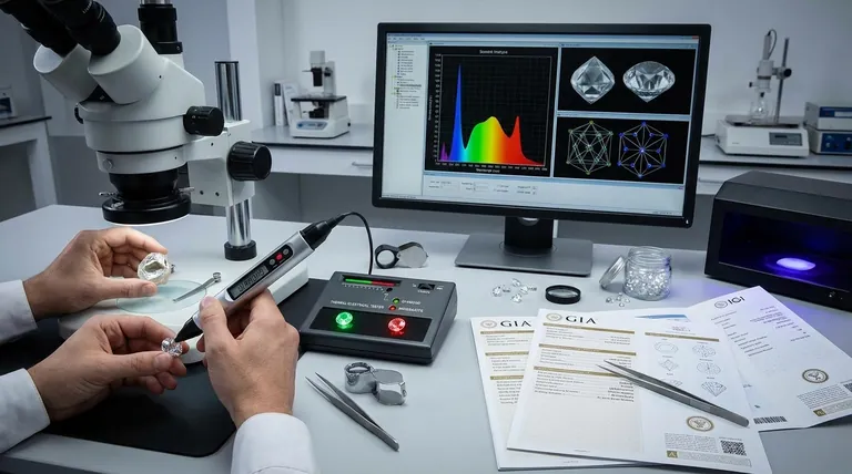 O que é identificação de diamantes? O Guia Definitivo para Verificar Diamantes Naturais vs. Criados em Laboratório