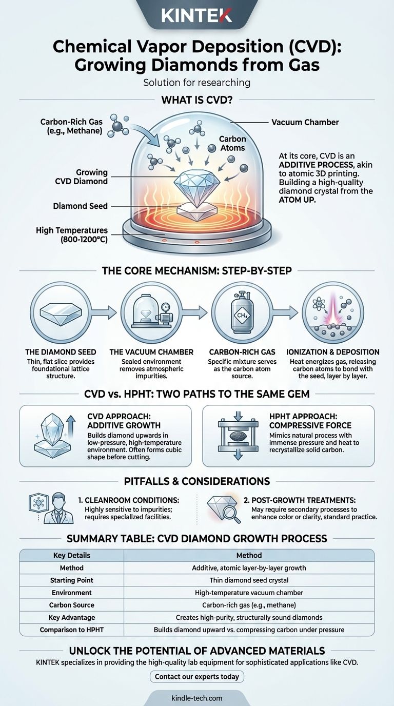 What is the chemical vapour deposition method for diamonds? Grow a Diamond from a Gas Visual Guide