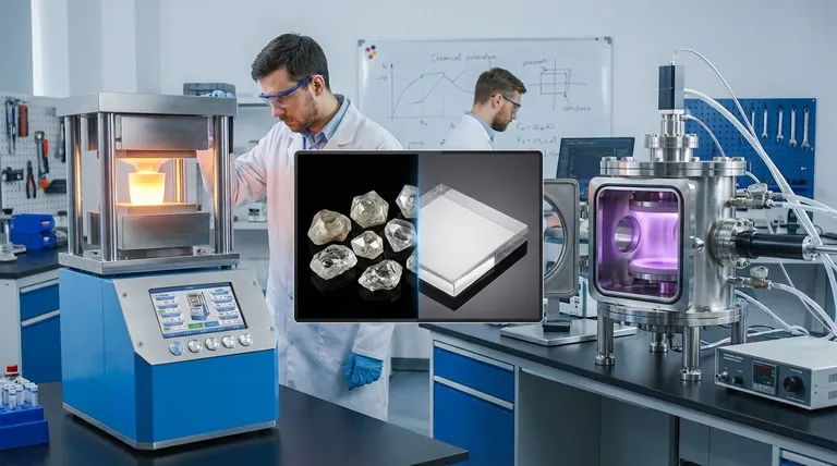 Qual é a pressão para criar diamantes sintéticos? Métodos HPHT vs. CVD Explicados