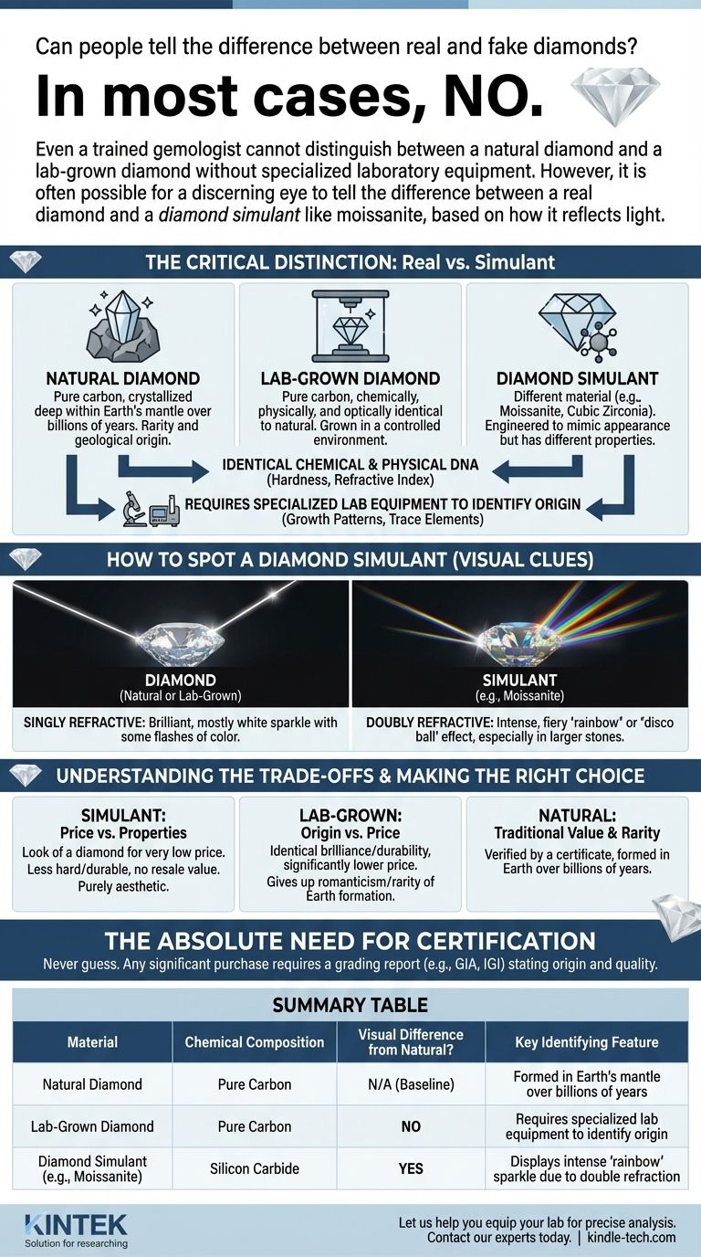 사람들은 진짜 다이아몬드와 가짜 다이아몬드를 구별할 수 있을까요? 실험실에서 만든 다이아몬드 대 천연 다이아몬드에 대한 진실 시각적 가이드
