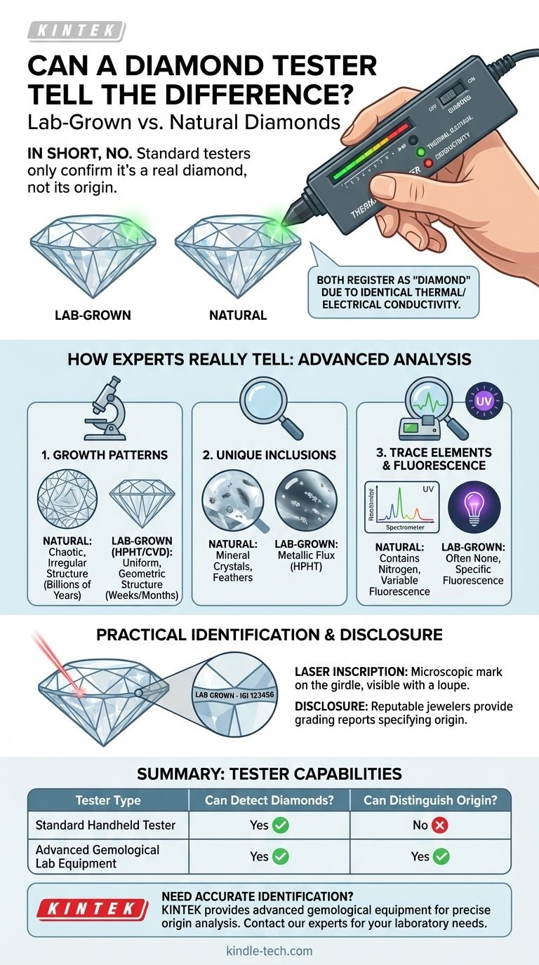 هل يمكن لجهاز اختبار الألماس التمييز بين الألماس المصنوع في المختبر والطبيعي؟ الحقيقة حول تحديد هوية الألماس دليل مرئي