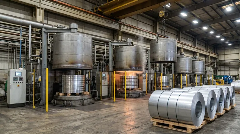 수소 종형 어닐링로란 무엇인가요? 금속 코일에 밝고 스케일 없는 어닐링을 달성하세요