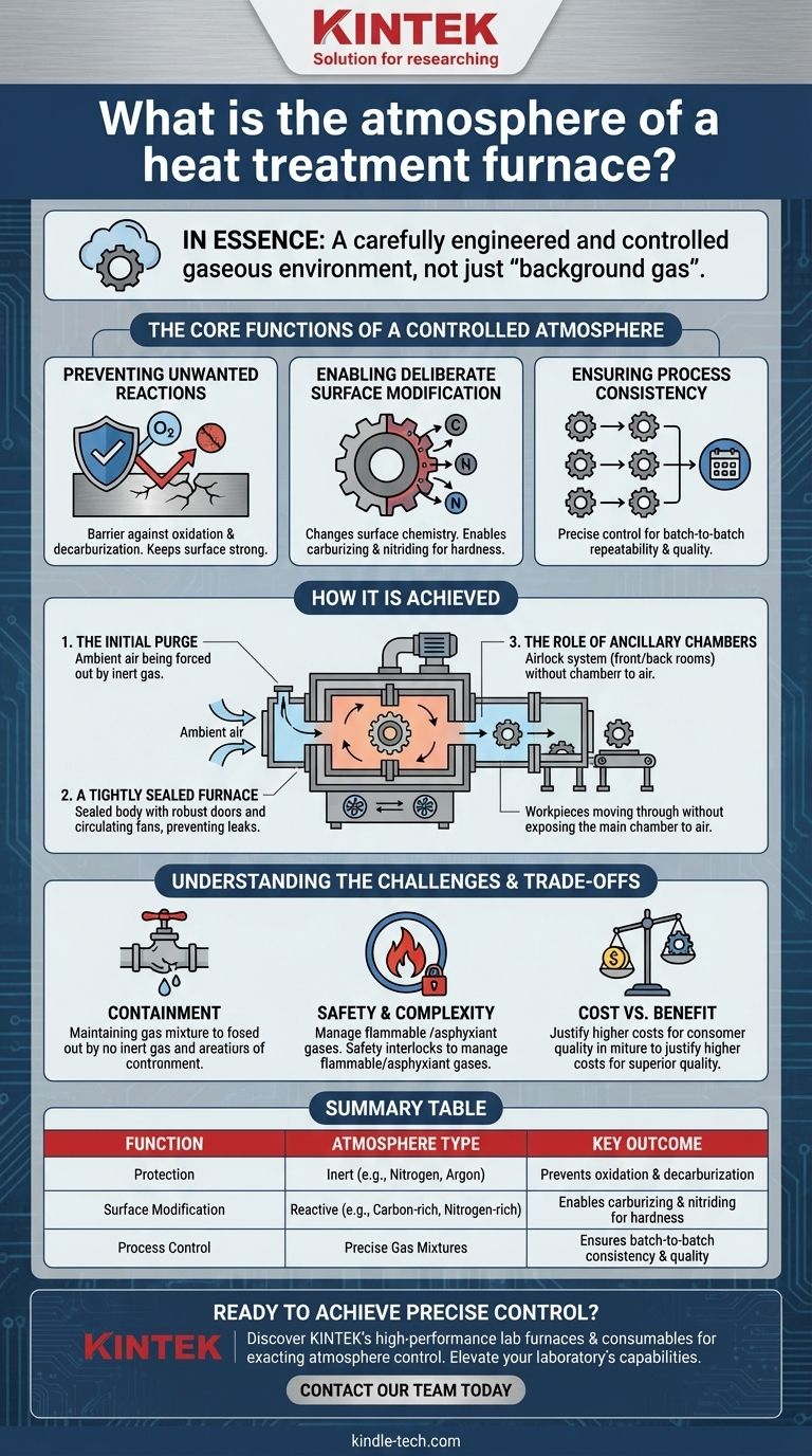 Какова атмосфера печи для термообработки? Освоение химии поверхности для получения превосходных материалов Визуальное руководство