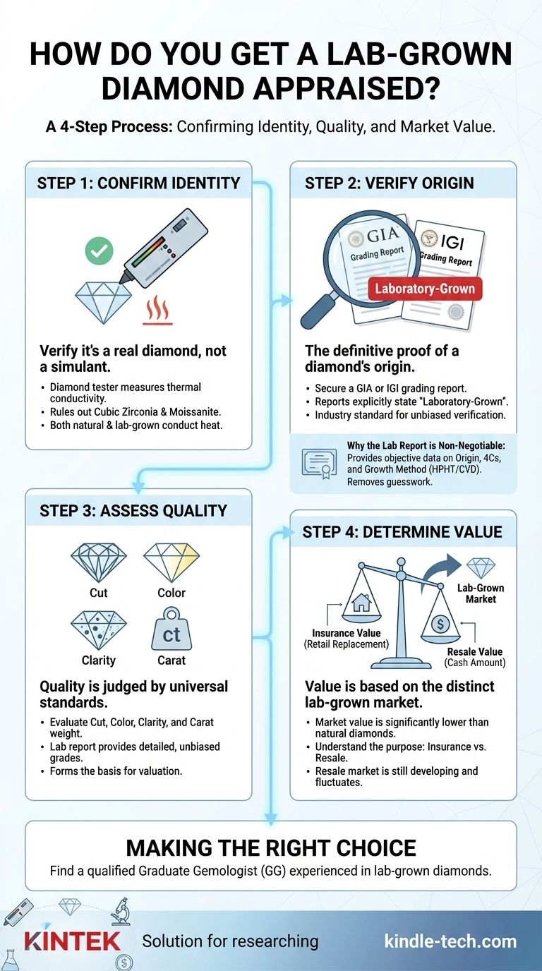 Wie lässt man einen im Labor gezüchteten Diamanten schätzen? Eine Schritt-für-Schritt-Anleitung zur genauen Wertermittlung Visuelle Anleitung