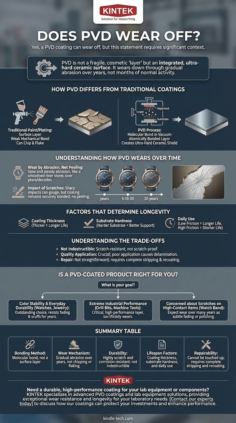 Nutzt sich PVD ab? Die Lebensdauer einer dauerhaften Keramikbeschichtung verstehen Visuelle Anleitung