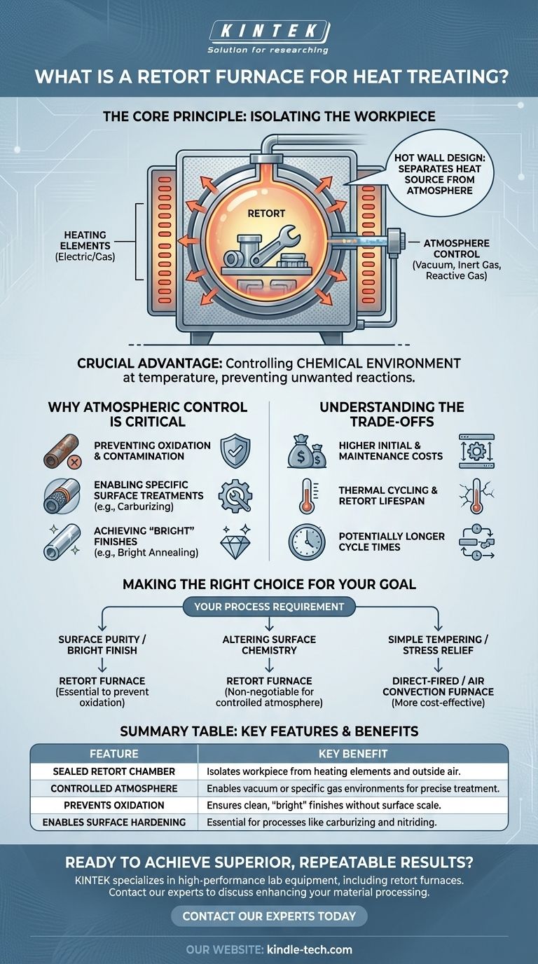 What is a retort furnace for heat treating? Achieve Superior Atmospheric Control for Your Materials Visual Guide