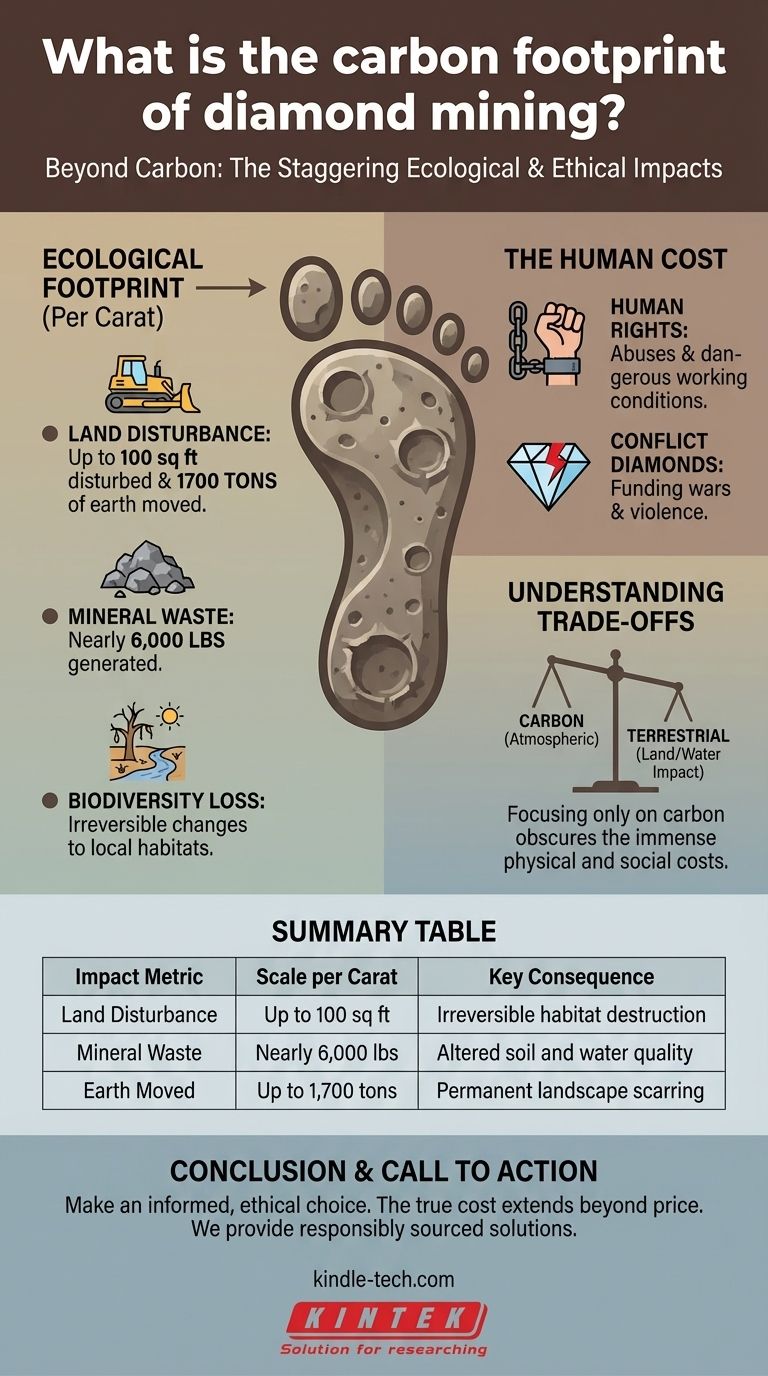 다이아몬드 채굴의 탄소 발자국은 얼마일까요? 진정한 환경적, 윤리적 비용 파헤치기 시각적 가이드