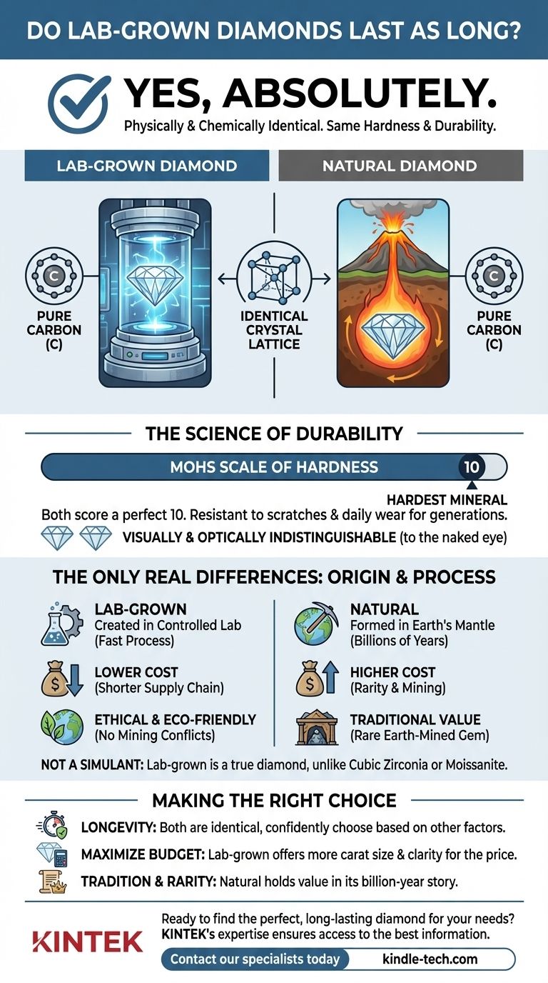 실험실에서 재배한 다이아몬드는 수명이 동일한가요? 네, 비교할 수 없는 동일한 내구성을 제공합니다. 시각적 가이드