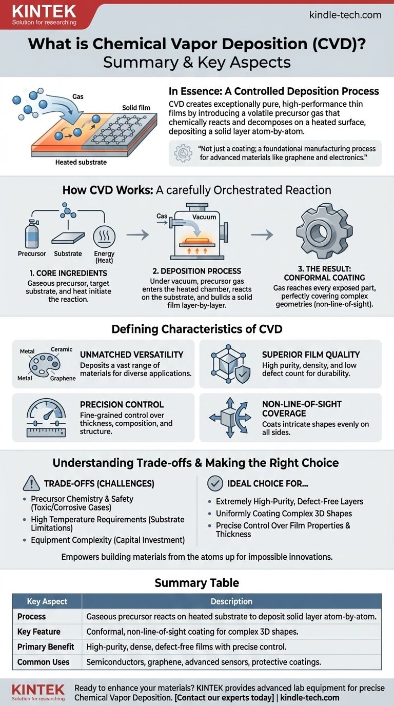 ما هو ملخص الترسيب الكيميائي للبخار؟ دليل للأغشية الرقيقة عالية الأداء دليل مرئي
