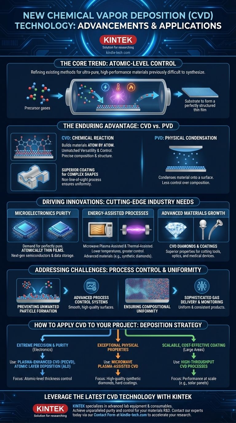 Qu'est-ce que la nouvelle technologie de dépôt chimique en phase vapeur ? Innovations en matière de pureté, de contrôle et de performance Guide Visuel