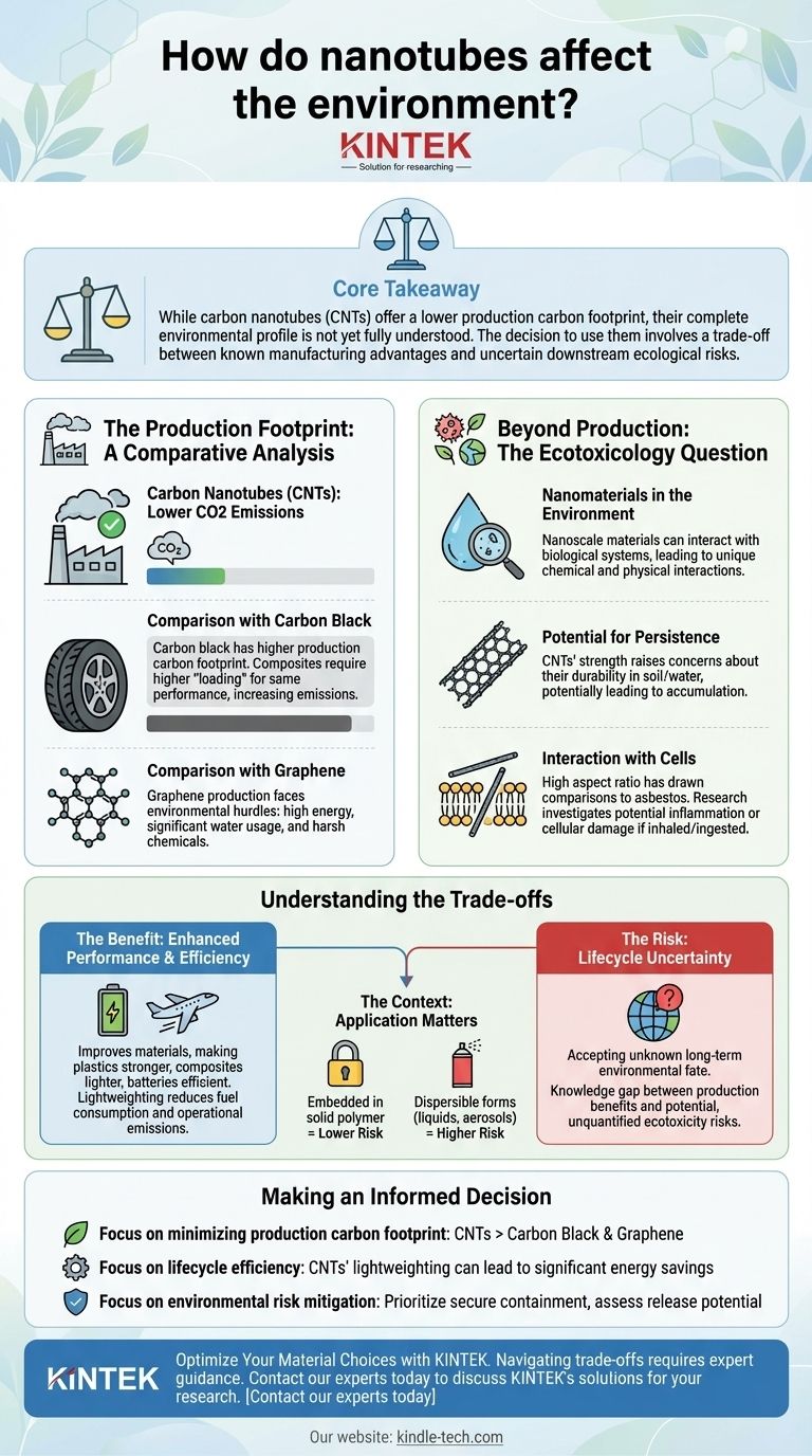 How do nanotubes affect the environment? Balancing Low Carbon Footprint with Ecological Risks Visual Guide