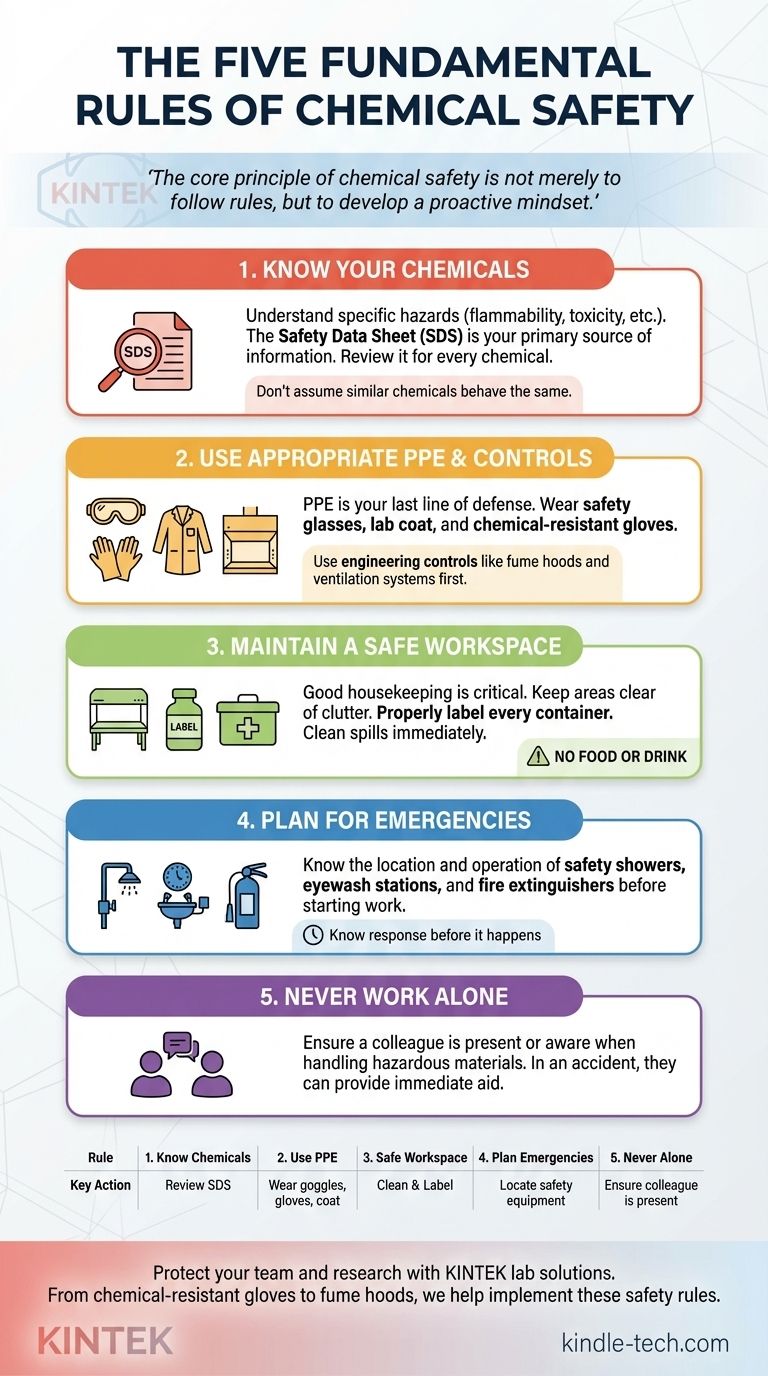 化学薬品の安全に関する5つのルールとは？プロアクティブなラボ安全文化を構築する ビジュアルガイド