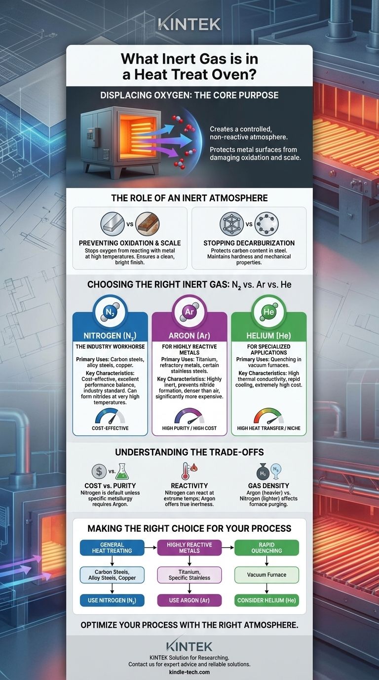 ما هو الغاز الخامل المستخدم في فرن المعالجة الحرارية؟ الاختيار بين النيتروجين والأرجون لعمليتك دليل مرئي