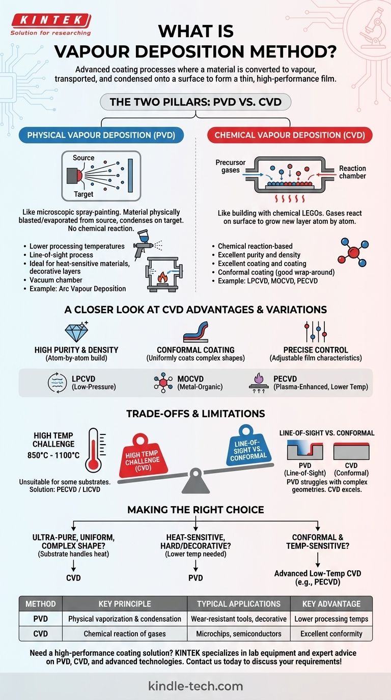 Was ist das Dampfabscheidungsverfahren? Ein Leitfaden zu PVD- & CVD-Beschichtungstechnologien Visuelle Anleitung