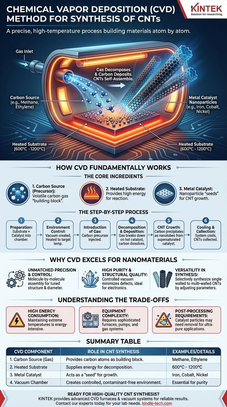 ما هي طريقة الترسيب الكيميائي للبخار لتخليق أنابيب الكربون النانوية؟ دليل لنمو أنابيب نانوية عالية الجودة دليل مرئي