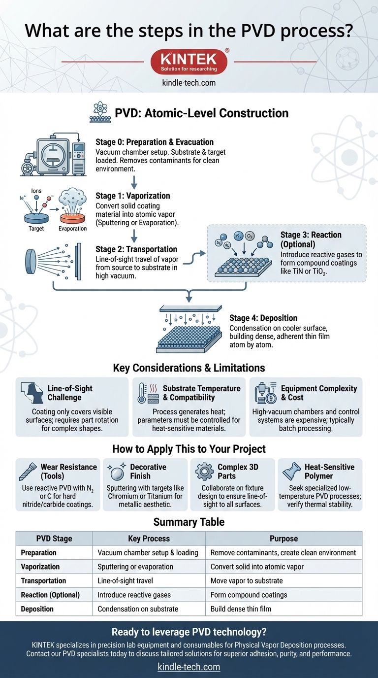 Каковы этапы процесса PVD? Руководство по вакуумному напылению для получения превосходных покрытий Визуальное руководство