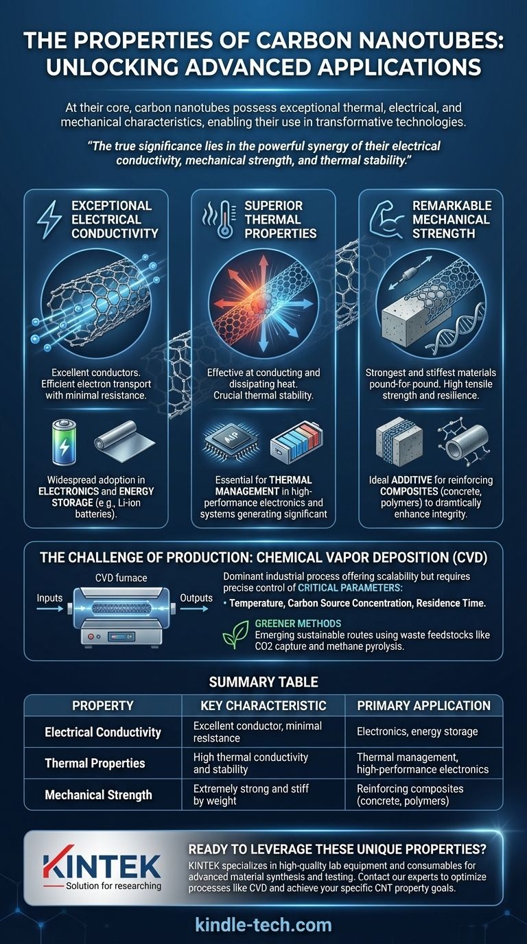 Which of the following are properties of carbon nanotubes? Unlock Their Unique Electrical, Thermal & Mechanical Strengths Visual Guide