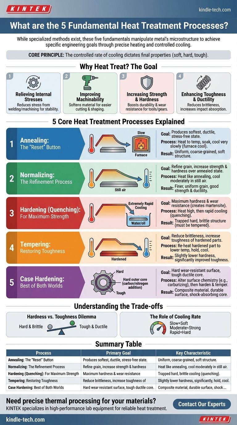 ما هي عمليات المعالجة الحرارية الخمس؟ التخمير الرئيسي، والتصليد، والتطبيع والمزيد دليل مرئي
