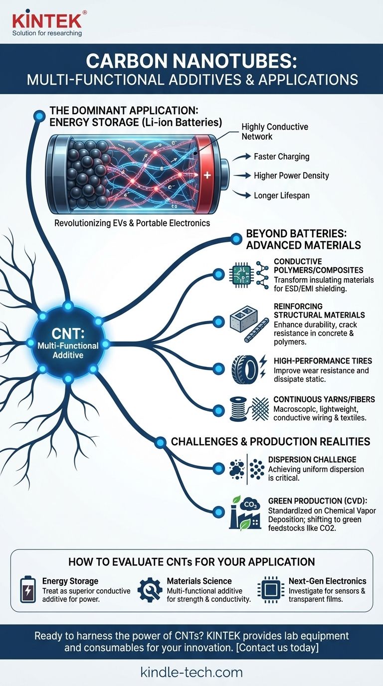 ¿Cuáles son las aplicaciones de los nanotubos de carbono? Desbloquee el rendimiento en baterías, compuestos y electrónica Guía Visual
