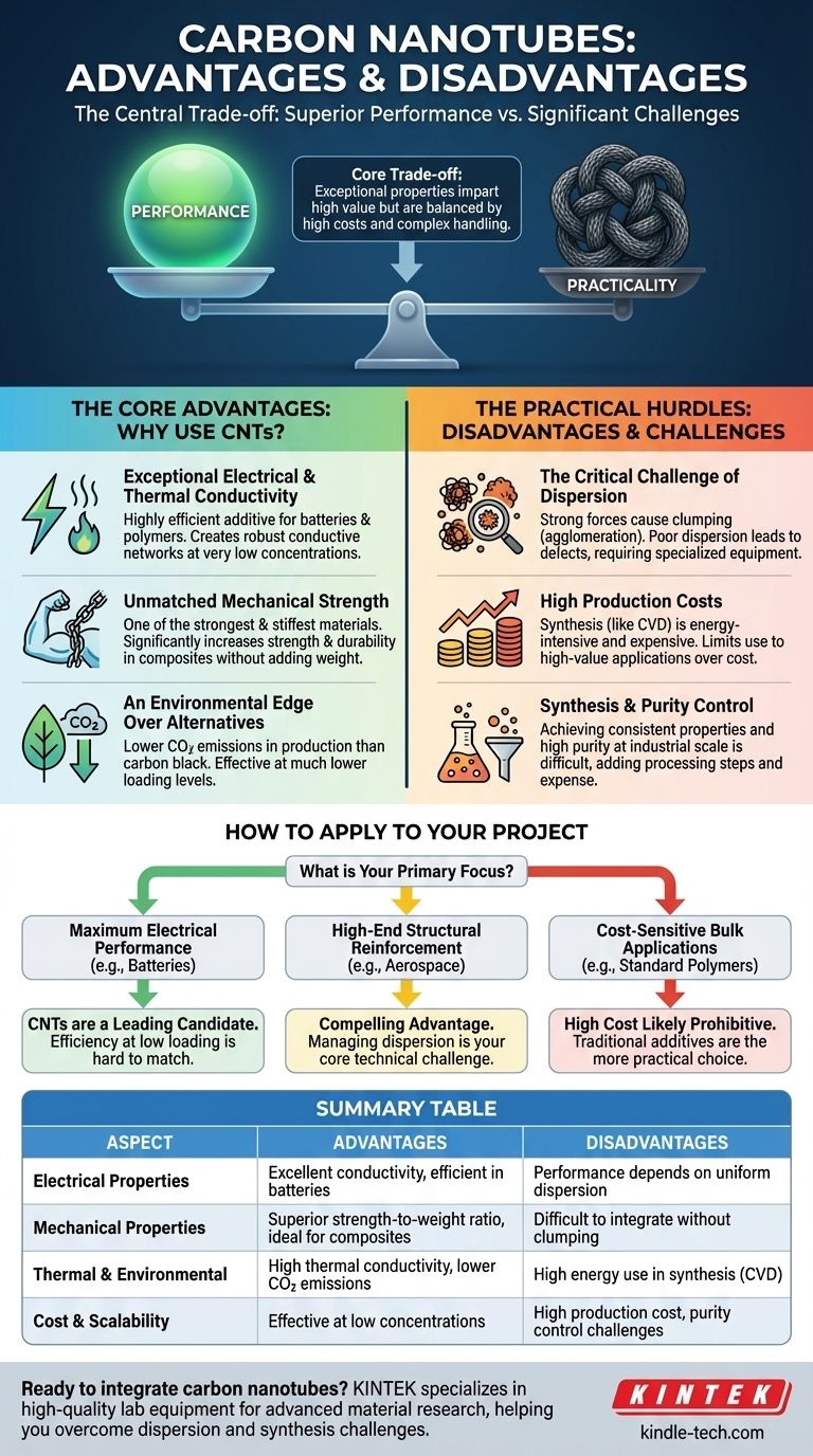 ¿Cuáles son las ventajas y desventajas de los nanotubos de carbono? Equilibrando el rendimiento y la practicidad Guía Visual