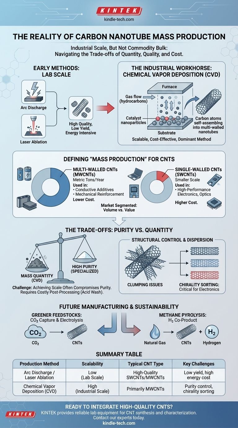 هل يمكن إنتاج الأنابيب النانوية الكربونية بكميات كبيرة؟ توسيع نطاق إنتاج الأنابيب النانوية الكربونية للتطبيقات التجارية دليل مرئي