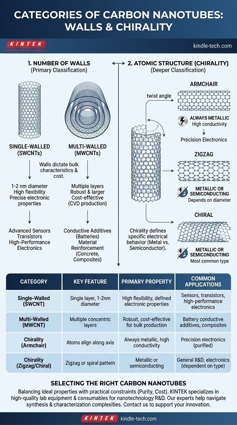 What are the categories of carbon nanotubes? Understand SWCNT vs. MWCNT for Your Application Visual Guide