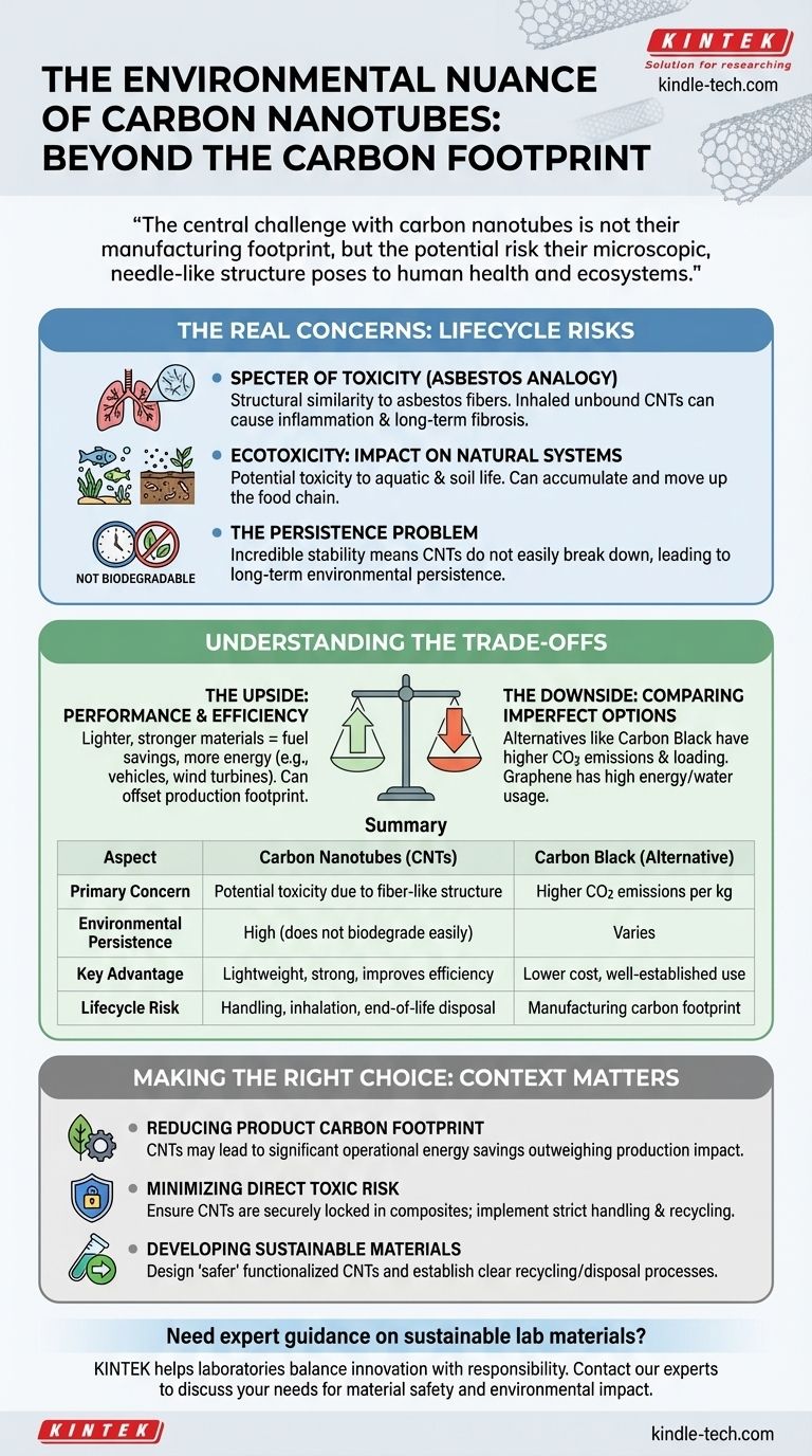 Почему углеродные нанотрубки вредны для окружающей среды? Понимание компромиссов между токсичностью и производительностью Визуальное руководство