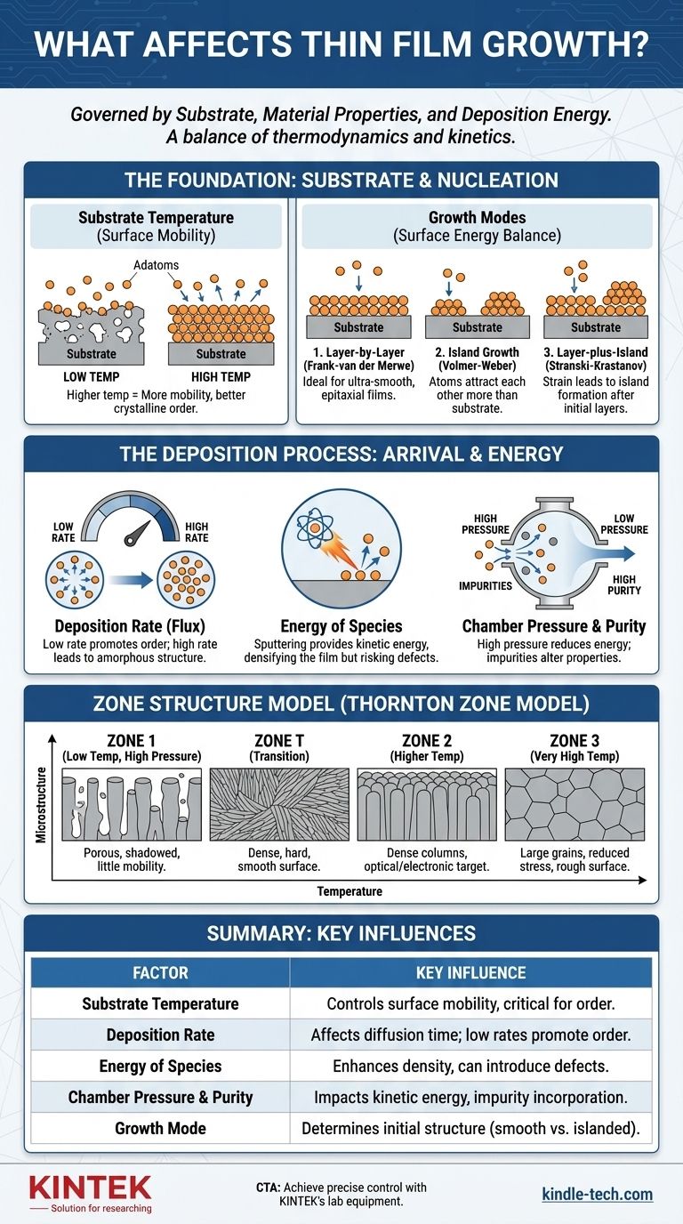 ¿Cuáles son los factores que afectan el crecimiento de películas delgadas? Controle el sustrato, el material y la energía para obtener películas superiores Guía Visual