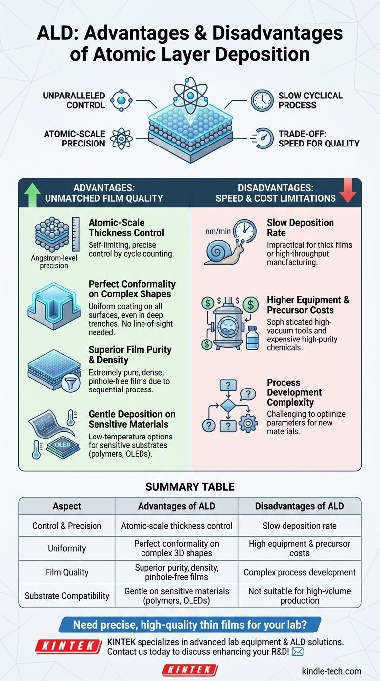 Was sind die Vor- und Nachteile von ALD? Präzision vs. Geschwindigkeit bei der Dünnschichtabscheidung Visuelle Anleitung