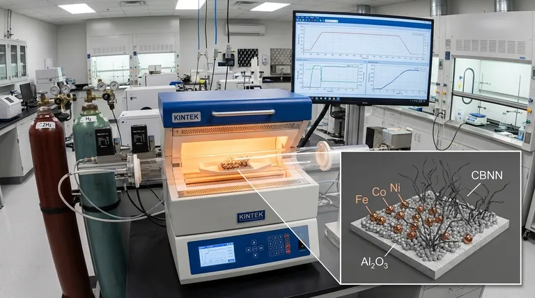 Que catalisador é usado no crescimento de nanotubos de carbono por deposição química de vapor? Metais Chave para Síntese Controlada
