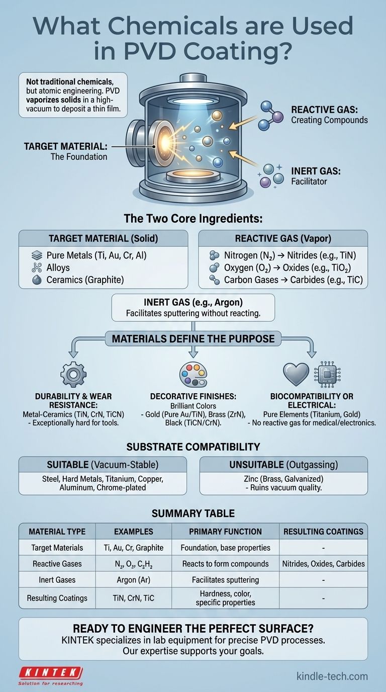 What chemicals are used in PVD coating? An In-Depth Look at the Core Materials & Gases Visual Guide