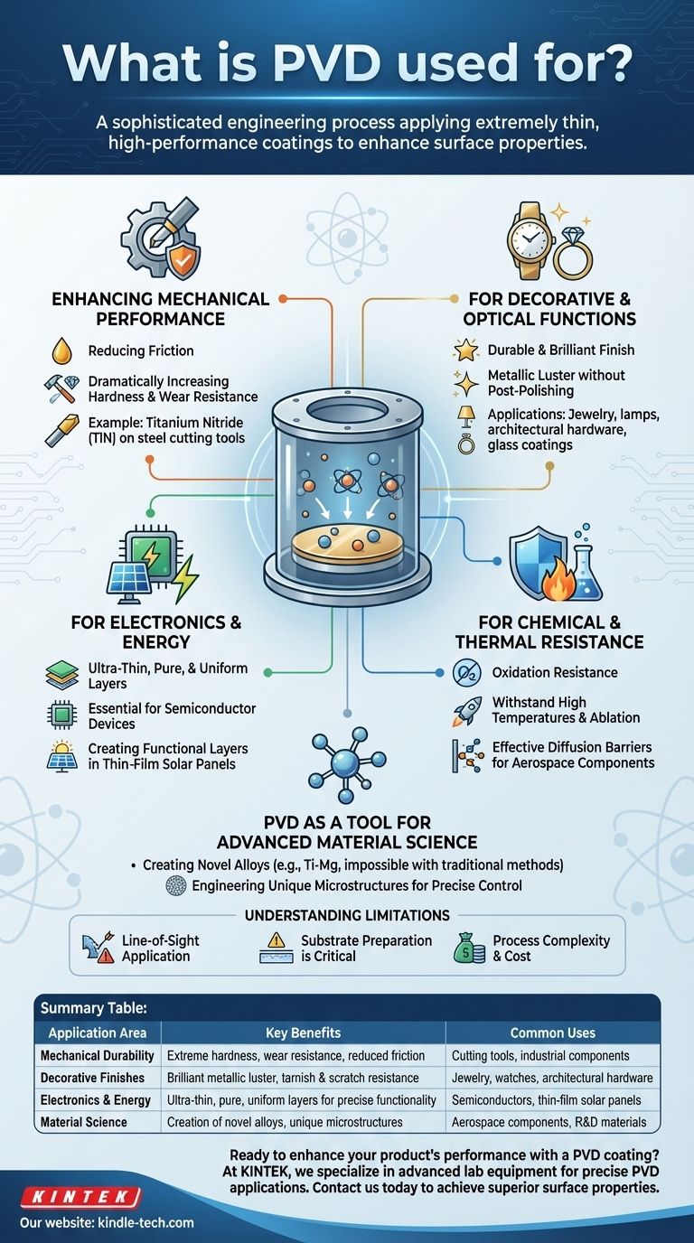 Для чего используется PVD? Достижение превосходных характеристик поверхности с помощью тонкопленочных покрытий Визуальное руководство