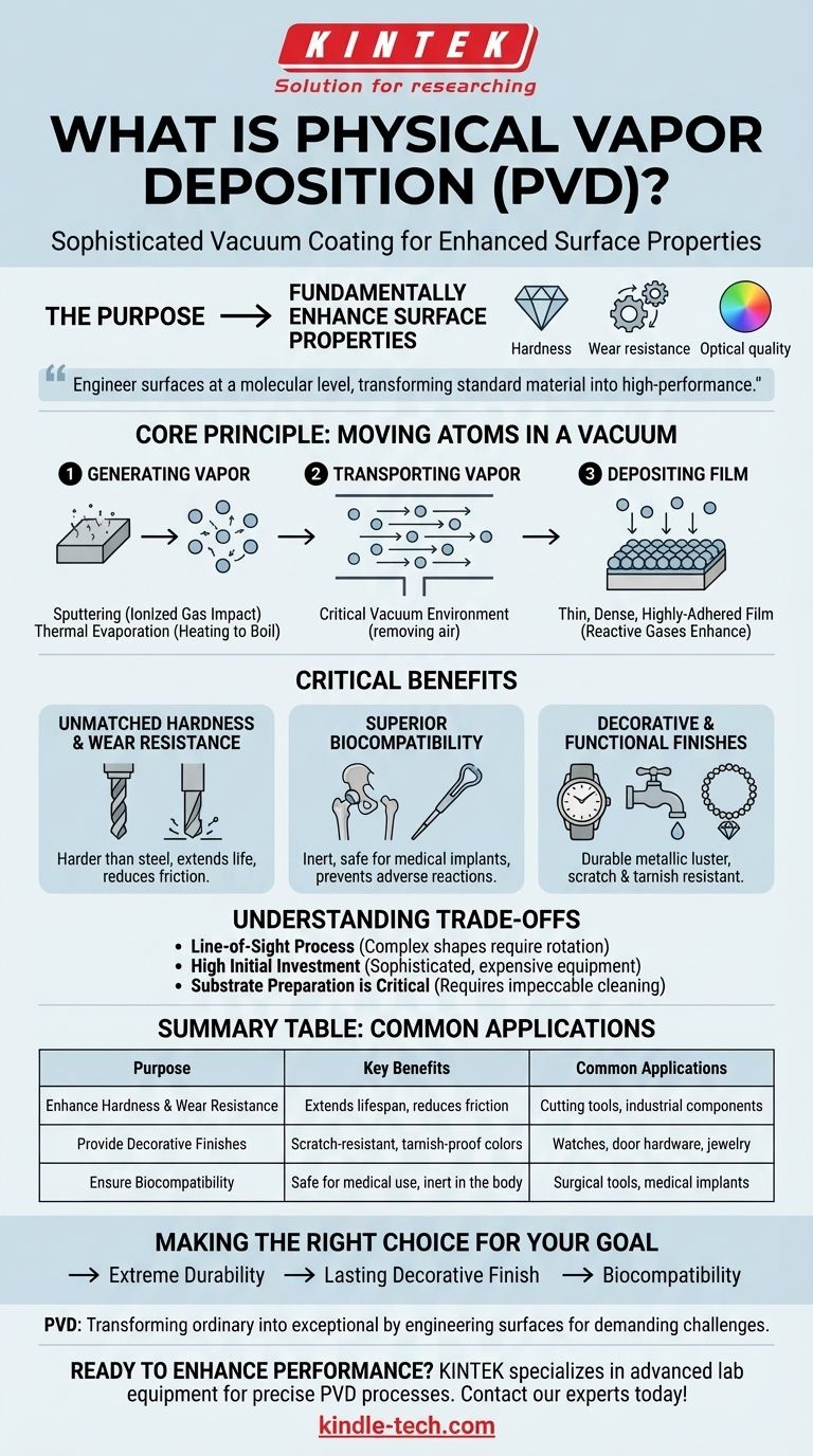 ما هو الغرض من الترسيب الفيزيائي للبخار؟ تعزيز المتانة والأداء باستخدام طبقات رقيقة دليل مرئي