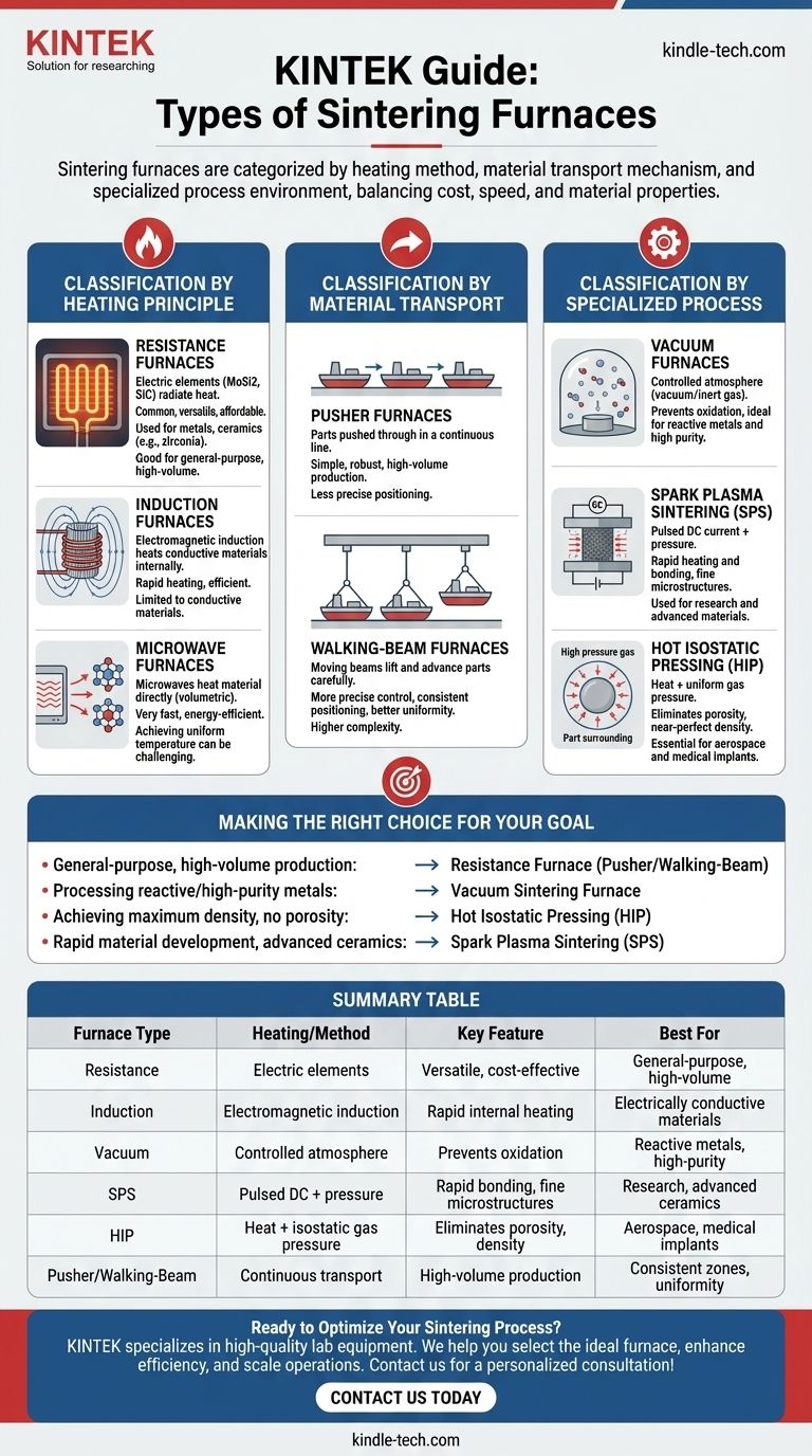 Quali sono i tipi di forni di sinterizzazione? Una guida alla scelta del forno giusto per il tuo materiale Guida Visiva