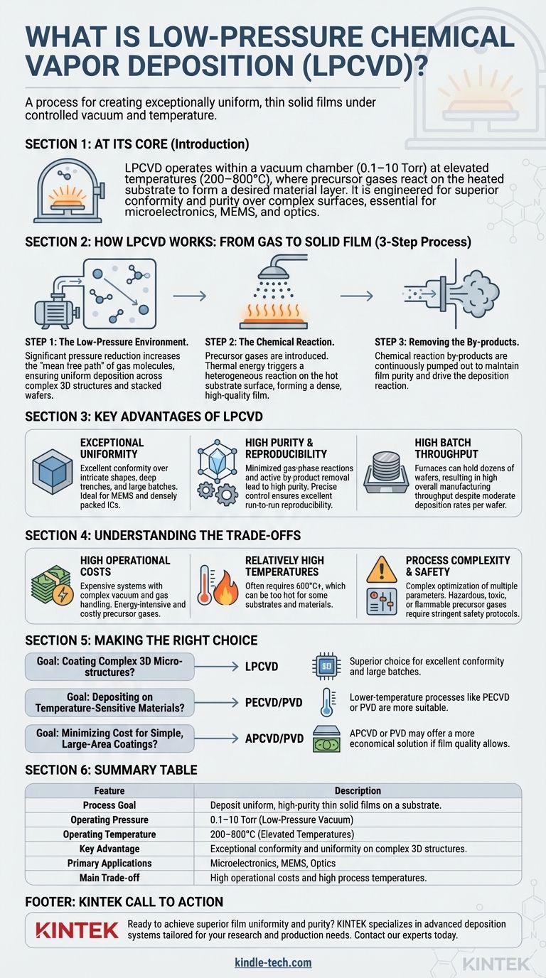 저압 화학 기상 증착(LPCVD)이란 무엇인가요? 우수한 균일 박막 구현 시각적 가이드