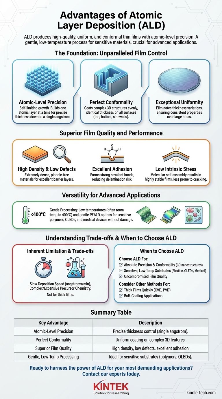 Was sind die Vorteile von ALD? Erreichen Sie Präzision auf atomarer Ebene für überlegene Dünnschichten Visuelle Anleitung