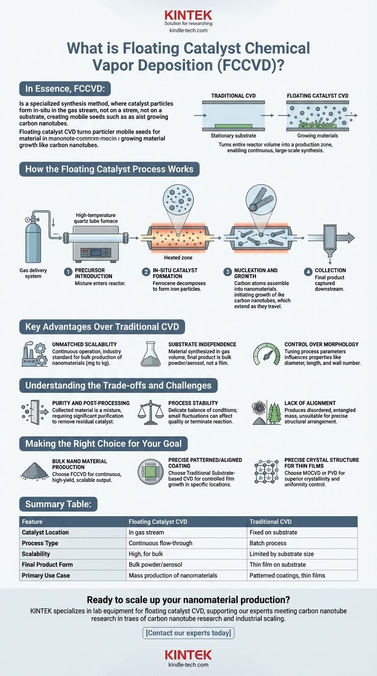 Was ist die chemische Gasphasenabscheidung mit schwebendem Katalysator (Floating Catalyst Chemical Vapor Deposition)? Skalierbare Nanomaterialproduktion erschließen Visuelle Anleitung